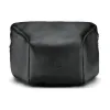 Leather Pouch, black, large front