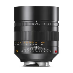 NOCTILUX-M 75 f/1.25 ASPH., black anodized finish