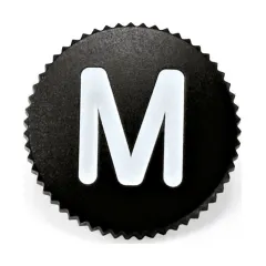 Soft Release Button "M", 12mm, black