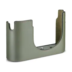 Halfcase Q3, leather, olive green
