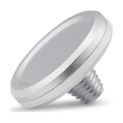 Soft Release Button, aluminium, silver anodized finish