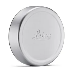 Lens cap Q, E49, aluminium, silver anodized finish