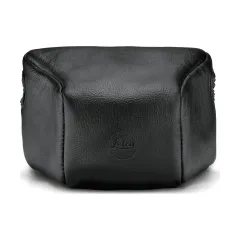 Leather Pouch, black, large front