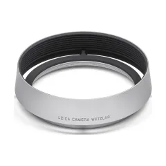 Lens Hood Q3, round, aluminium, silver anodized finish