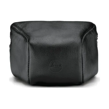 Leather Pouch, black, large front